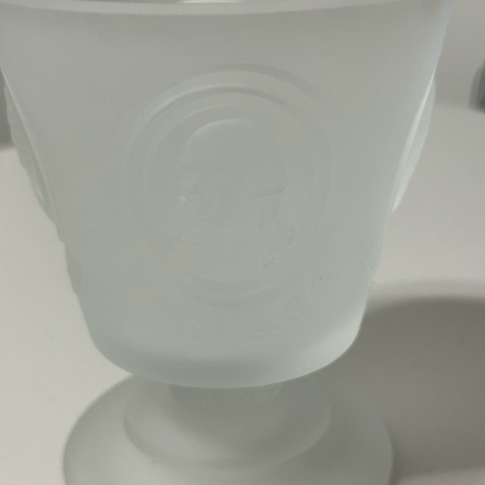 Fenton Frosted Glass Goblet